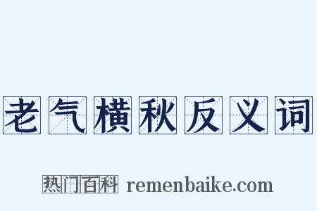 老气横秋反义词是什么意思的图片